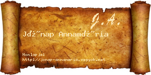 Jónap Annamária névjegykártya